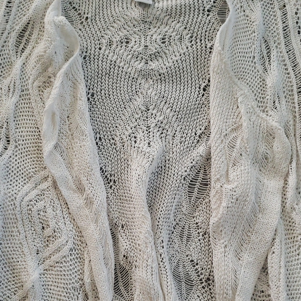 Ruby Rd. White Open-Front Cardigan - image 3